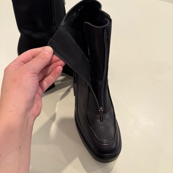 Robert Clergerie Black leather platform boots - Picture 9 of 12
